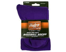 Chaussettes de baseball Rawlings (2 paires) L Purple