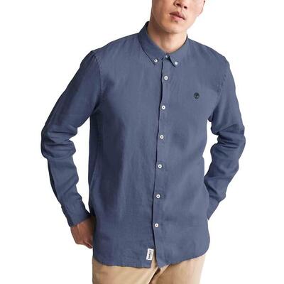 Overhemd met lange mouwen mill river slim fit blauw - tb0a2dc3288