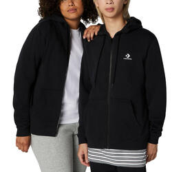 Sweat à Capuche et Zip Go-To Embroidered Star Chevron Noir - 10024511-A01