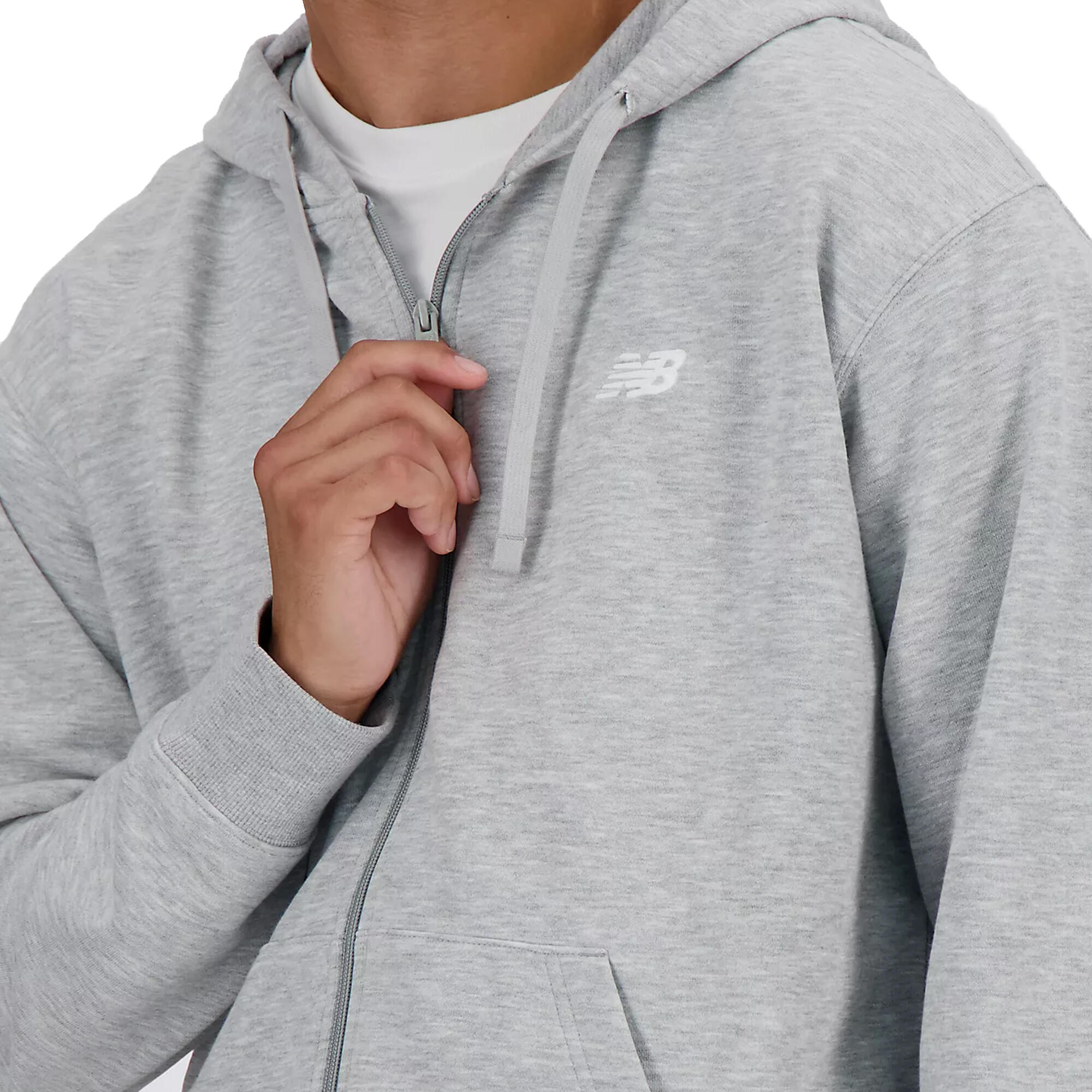 Sudadera Con Capucha y Cremallera Integral Stacked Logo Talla L Gris - MJ41501AG 4/4