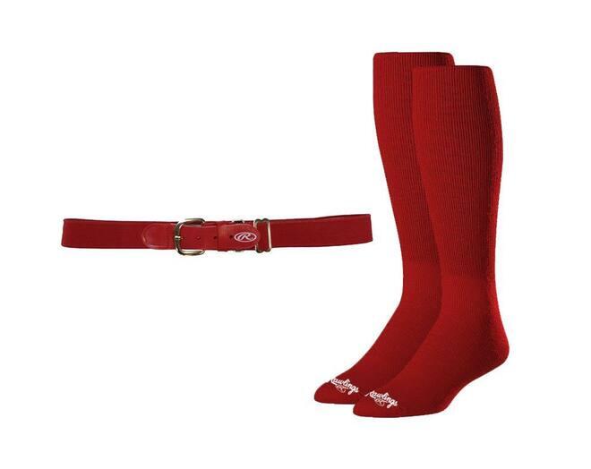 RAWLINGS Rawlings Baseball-Gürtel und Socken-Kombination L Scarlet