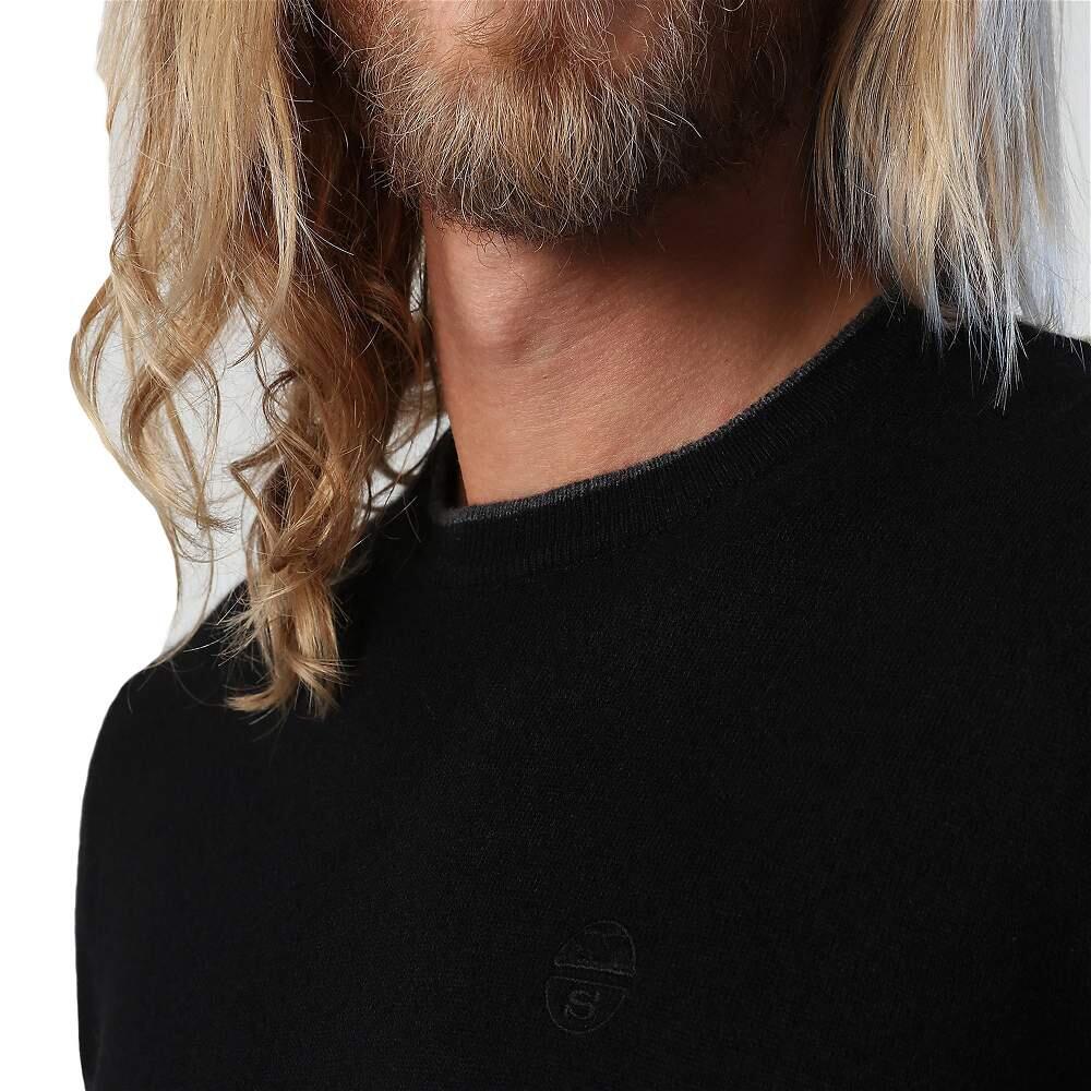 Eko kaszmirowy sweter 12Gg Rozmiar XXL Czarny - 699513-0999 3/4