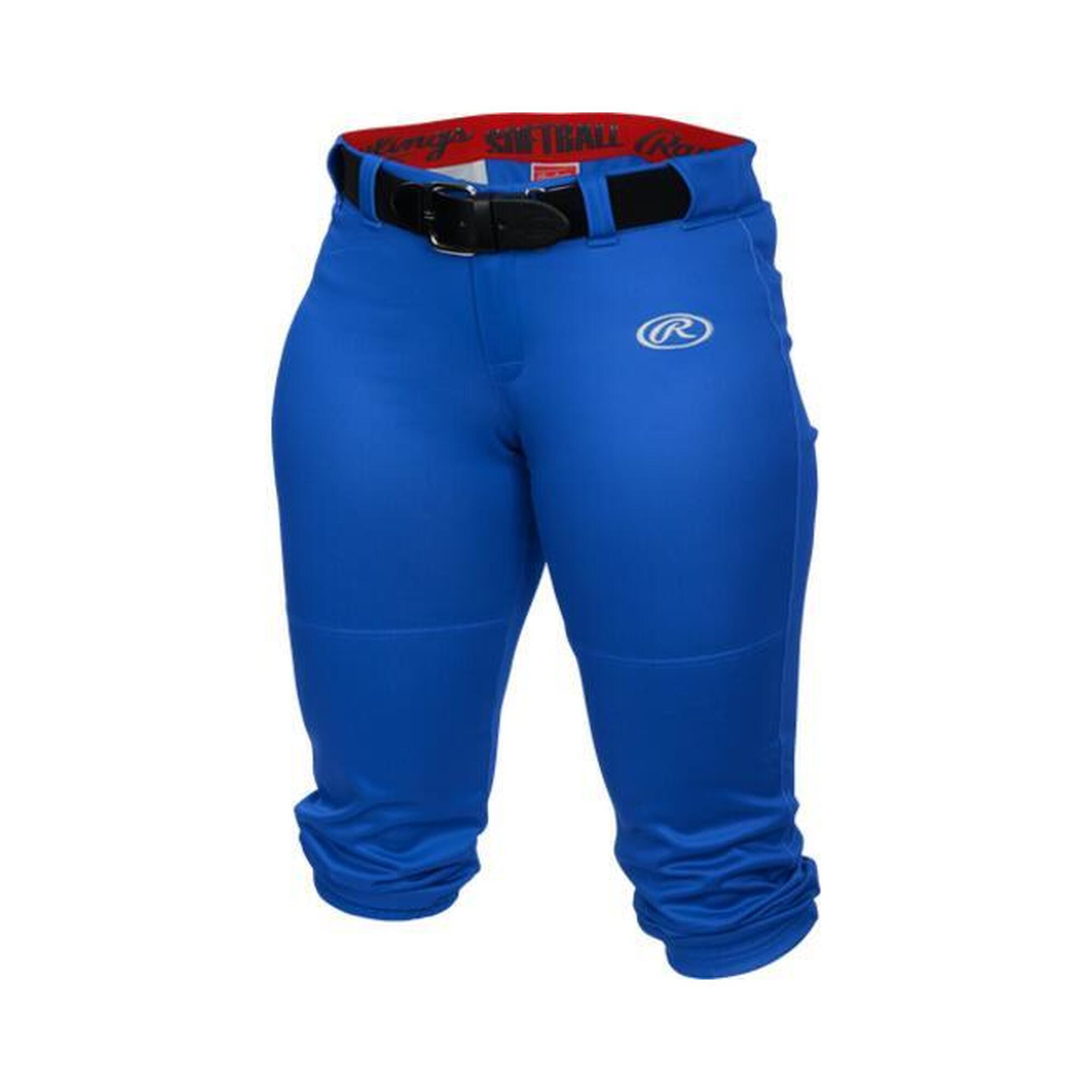 Pantalon De Baseball/softball Rawlings Pour Jeunes – Gris élastique, Taille Ajustable (ceinturé), Modèle Pull Up