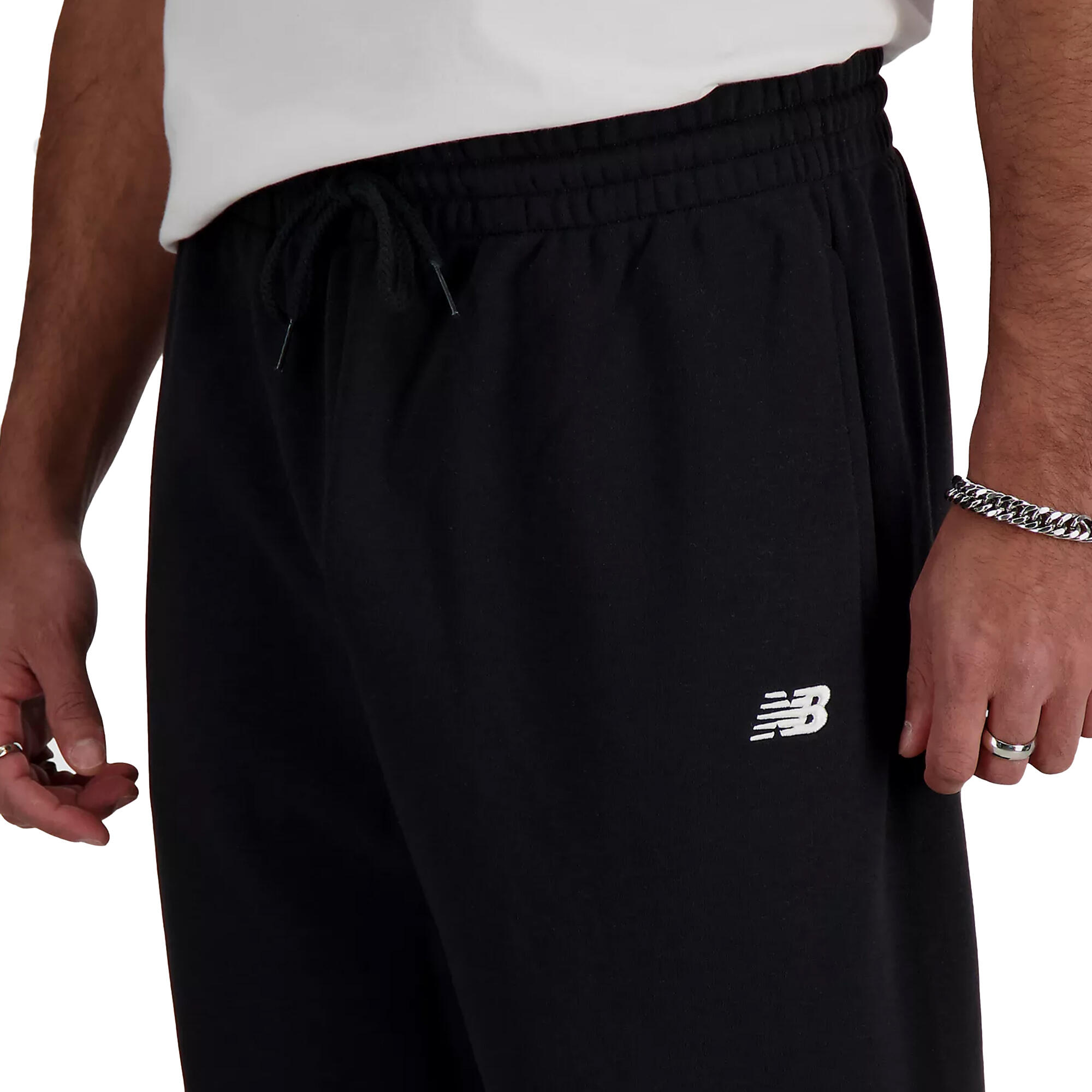 Pantaloni Tuta Uomo New Balance Sportivi Neri 4/4