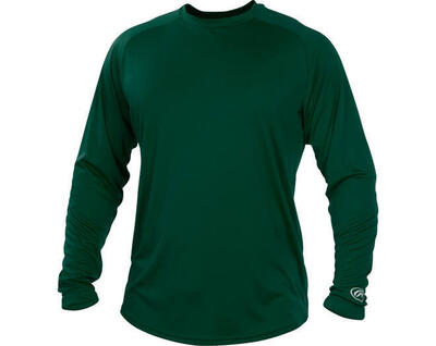 Rawlings LSRT Crew Neck Manica Lunga XL Verde Scuro