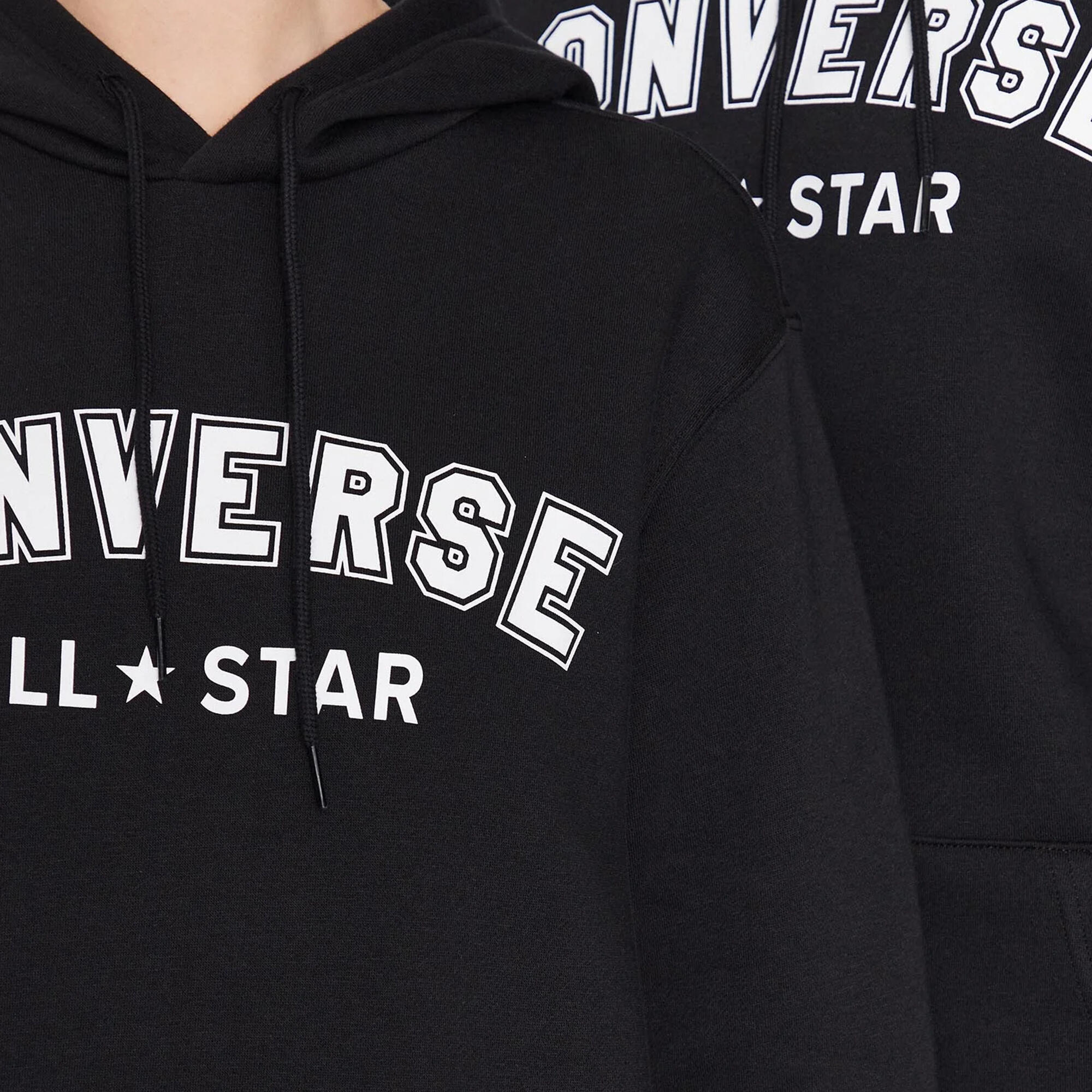 Sweatshirts polaires Converse Go-to wordmark Noir 3/4