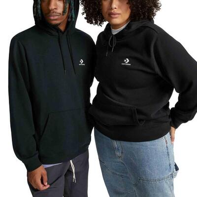 Hoodie go-to embroidered star chevron zwart - 10023874-a01