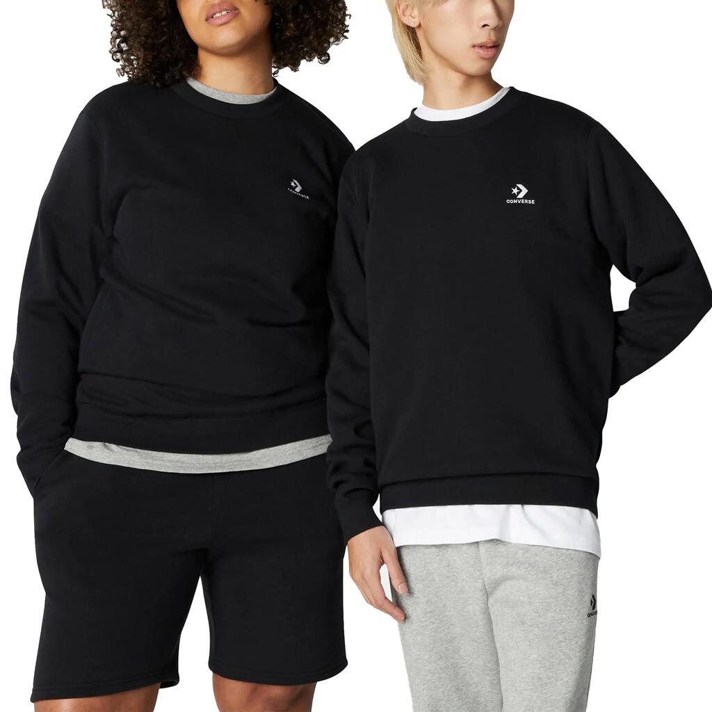 Sweatshirt Go-To Embroidered Star Chevron  Black - 10024510-A01