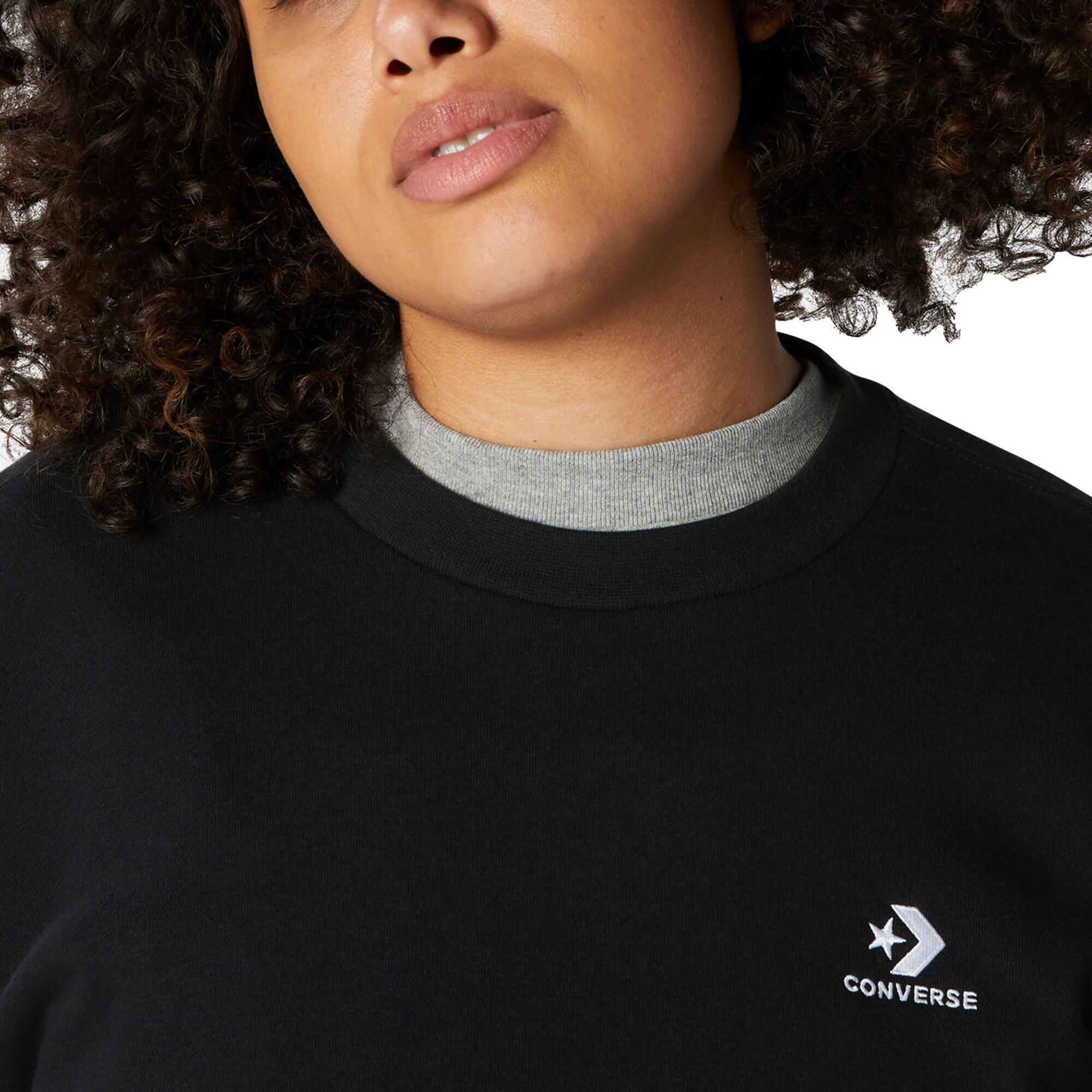 Sudadera Go-To Embroidered Star Chevron Talla S Negro - 10024510-A01 3/3
