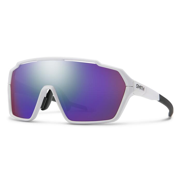 Lunettes Smith Shift mag blanc chromapop violet miroir