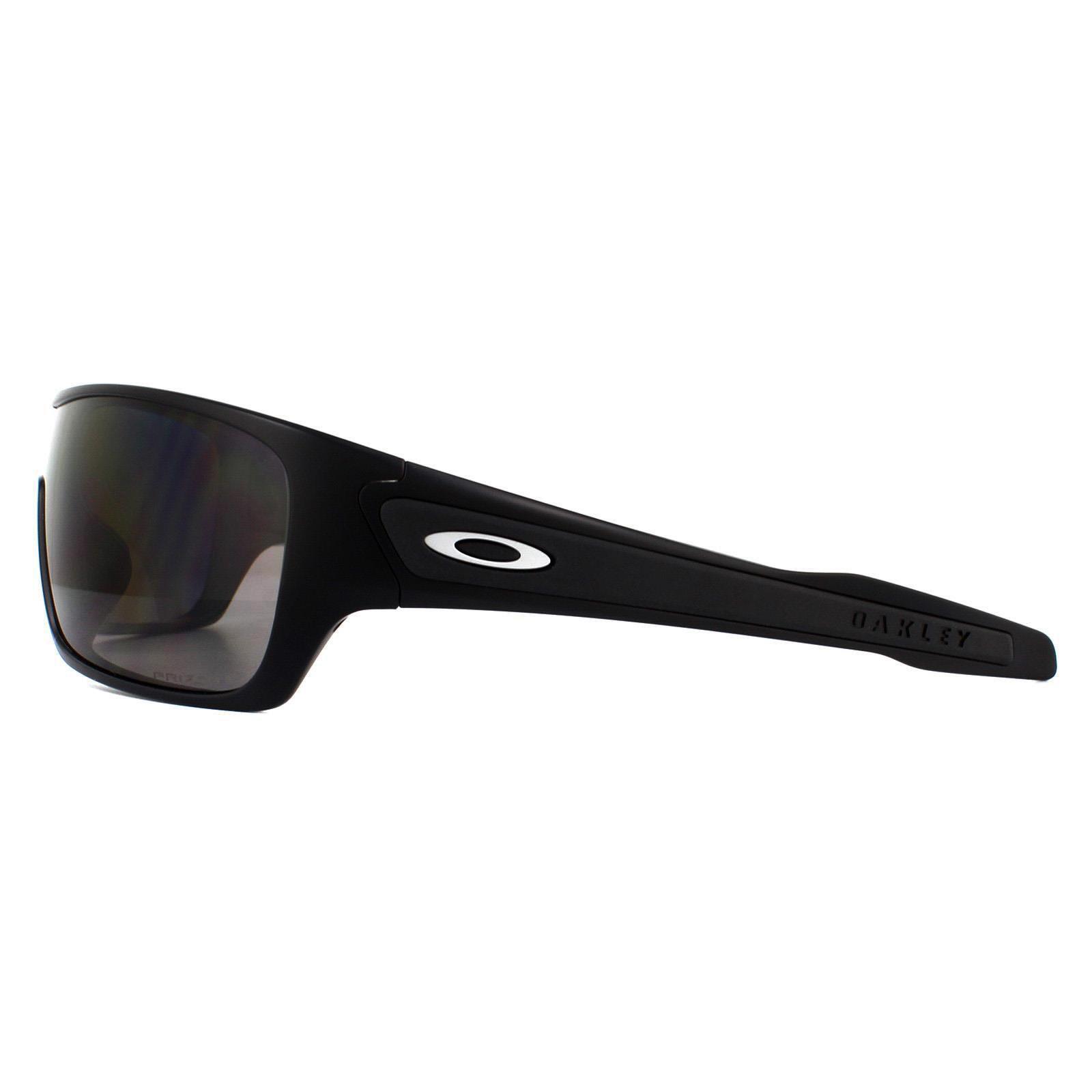 Oakley Shield Mens Matte Black Prizm Grey Polarized Sunglasses 3/4