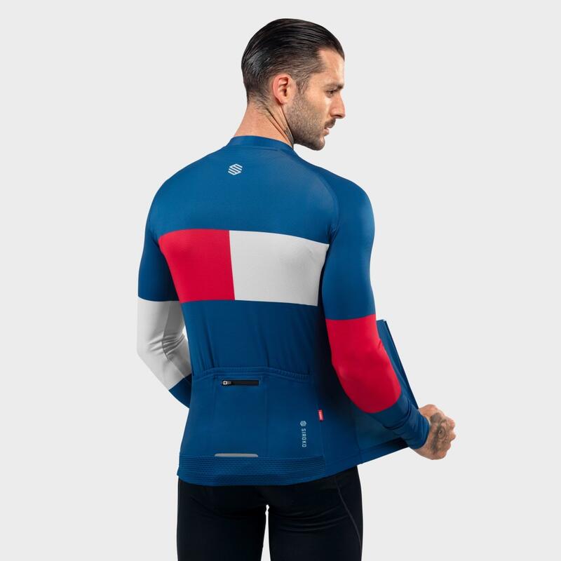 Herren Radsport langärmeliges radtrikot für M2 Vezzana SIROKO Blau