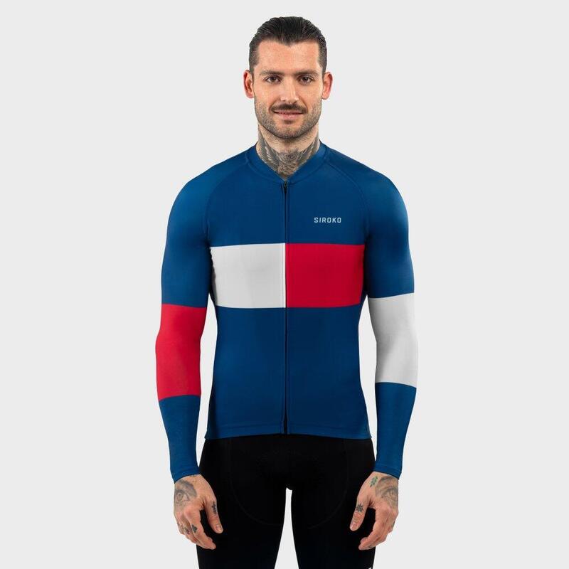 Herren Radsport langärmeliges radtrikot für M2 Vezzana SIROKO Blau