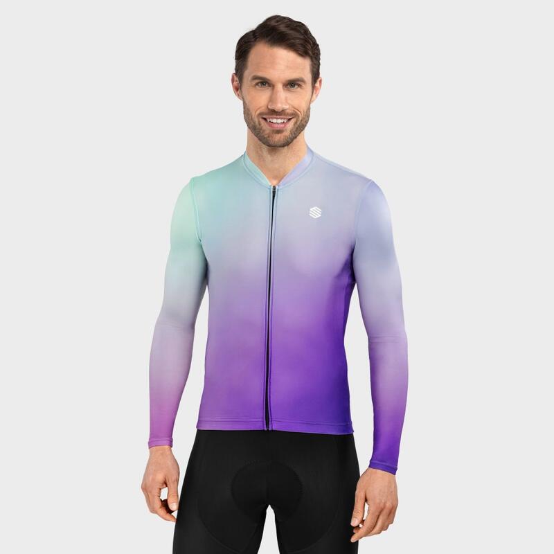 Maillot vélo manches longues homme Cyclisme M2 Atlas Violet