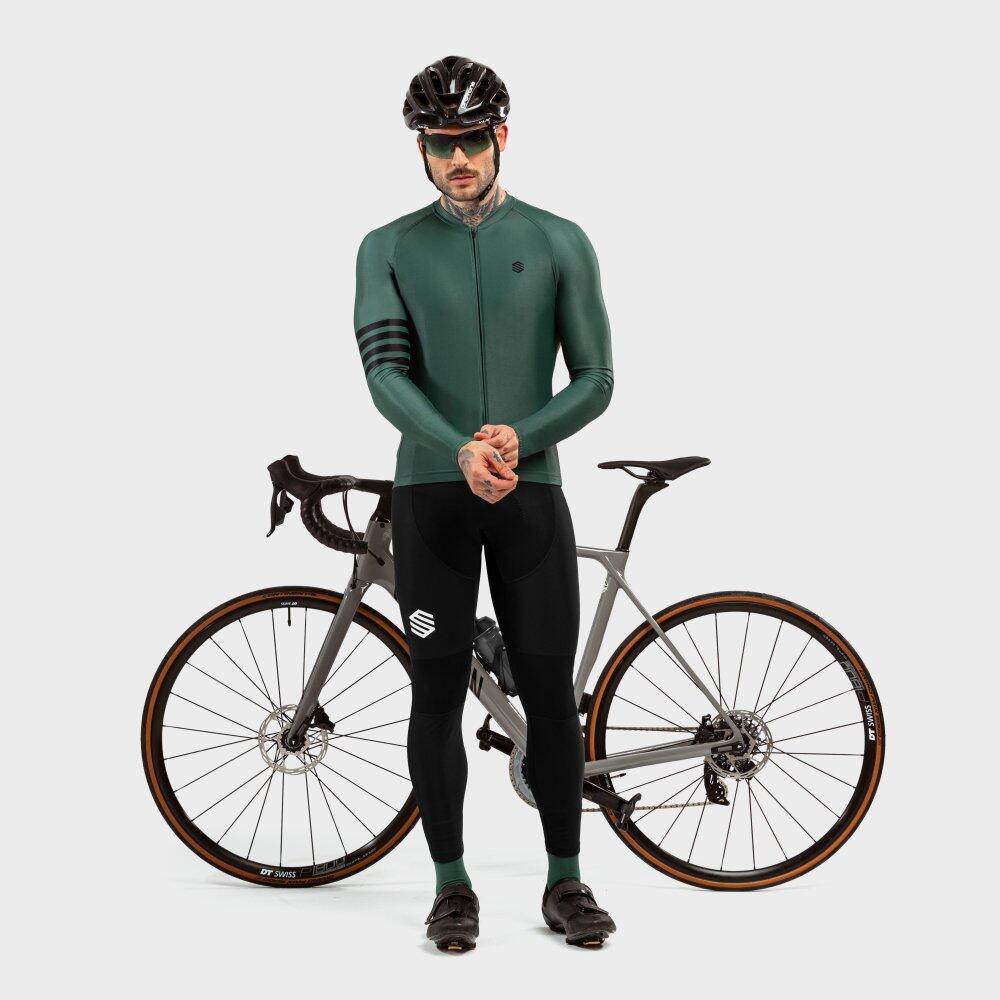 Maglia ciclismo uomo manica lunga M2 Gravel verde militare