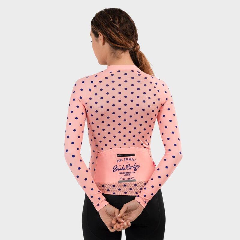 Damen Radsport langärmeliges radtrikot für M2 Grand Classic Schweinchenrosa