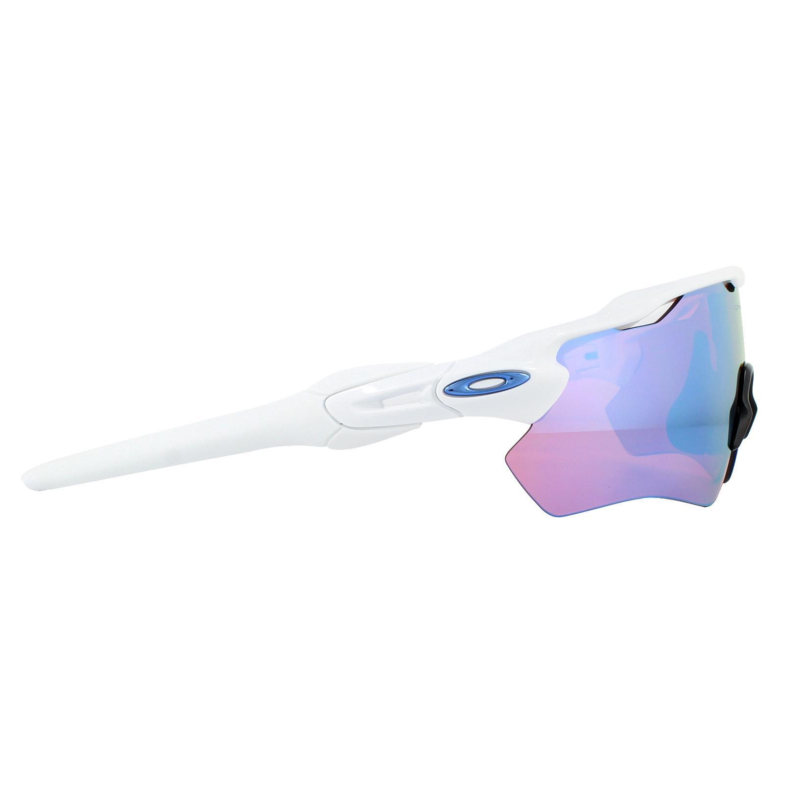 Oakley Wrap Mens Polished White Prizm Snow Sapphire Iridium Sunglasses 4/4