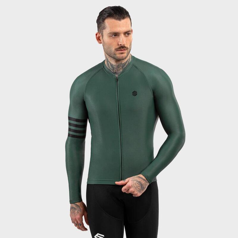 Maillot de manga larga hombre ciclismo M2 Gravel SIROKO Verde Militar