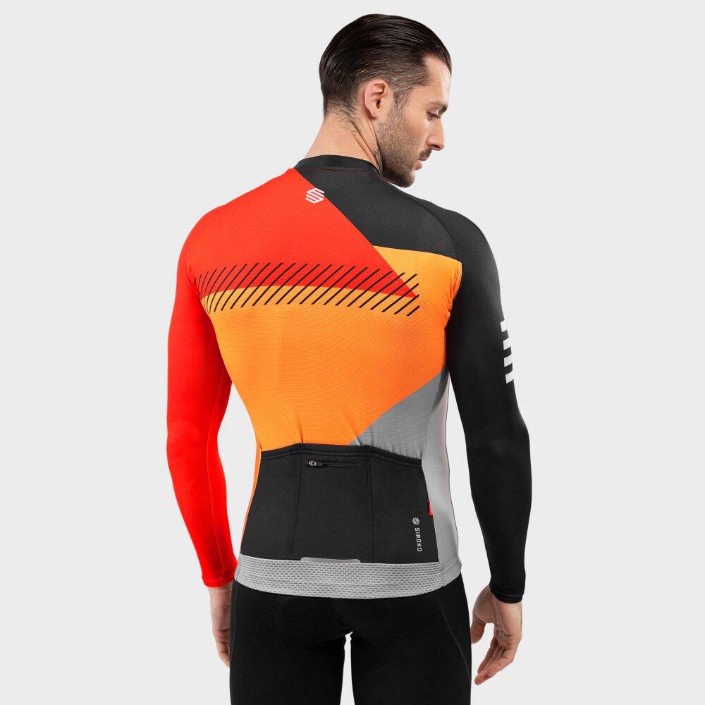 Men's long-sleeved cycling jersey M2 Florida Orange Vif