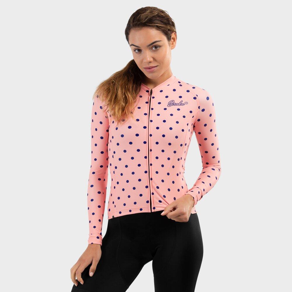 Women's long-sleeved cycling jersey M2 Grand Classic Pêche Rosée