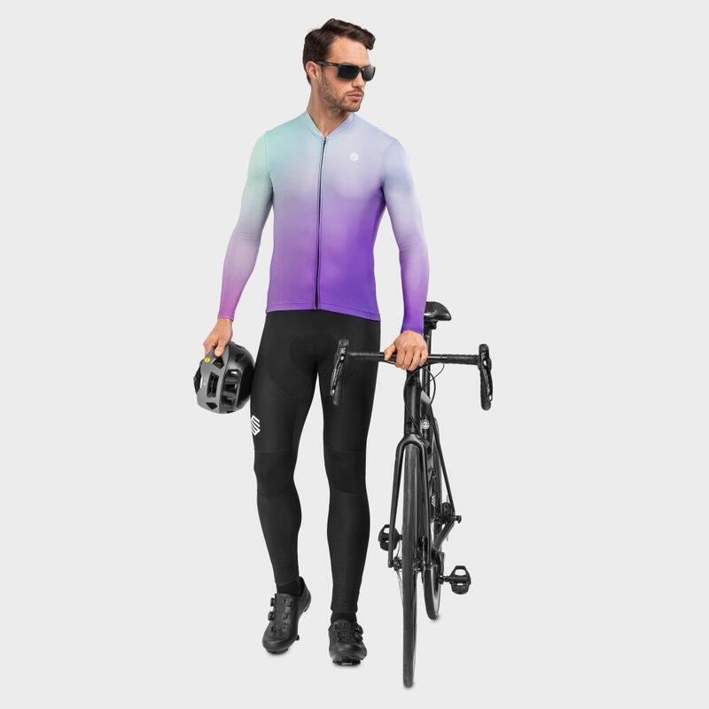 Maillot vélo manches longues homme Cyclisme M2 Atlas Violet