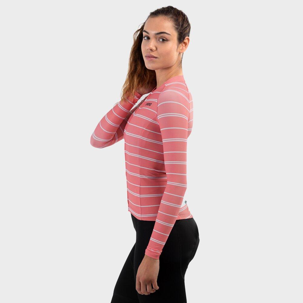 Women's long-sleeved cycling jersey M2 Valparola Coral