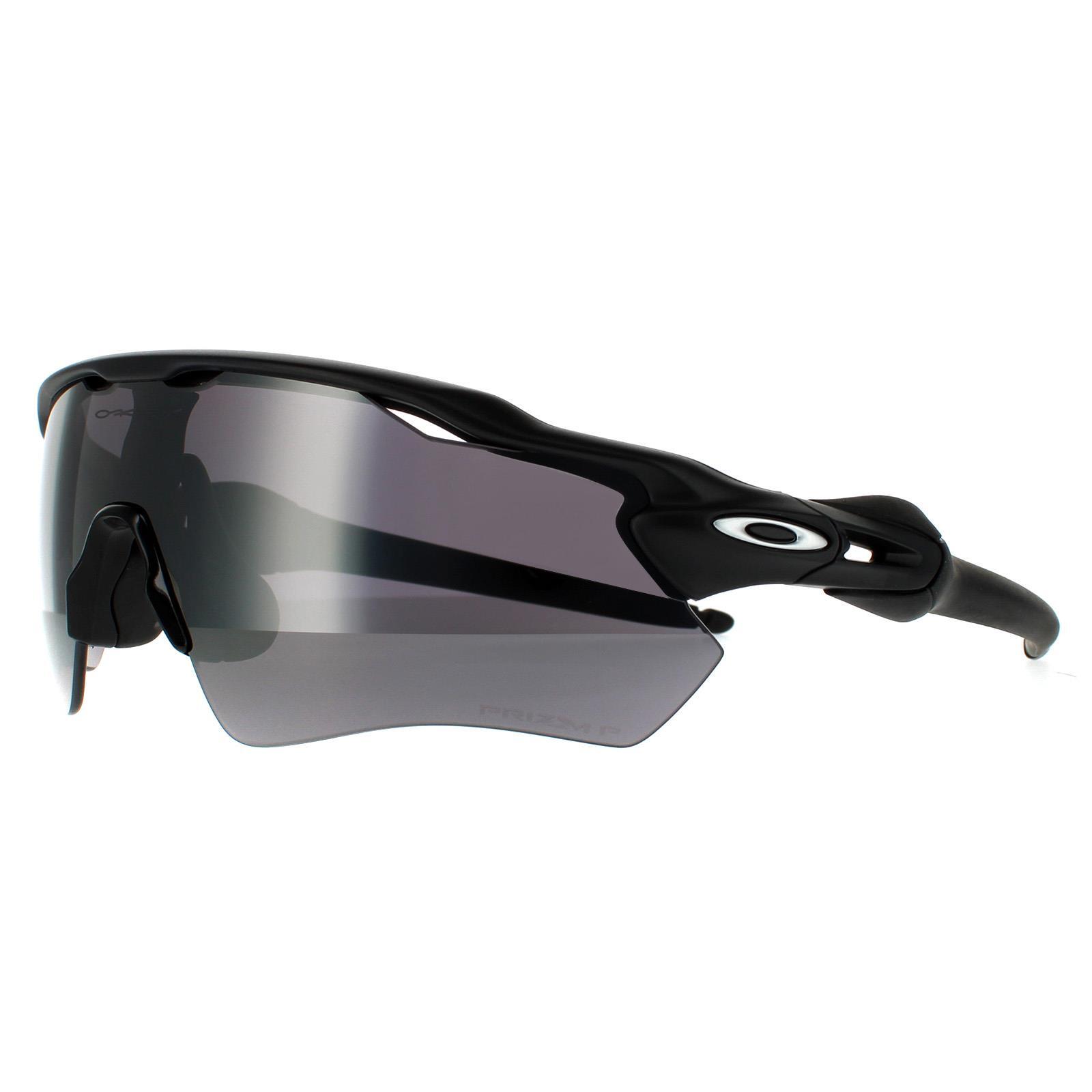 Oakley Wrap Mens Matte Black Prizm Black Polarized Sunglasses 2/4