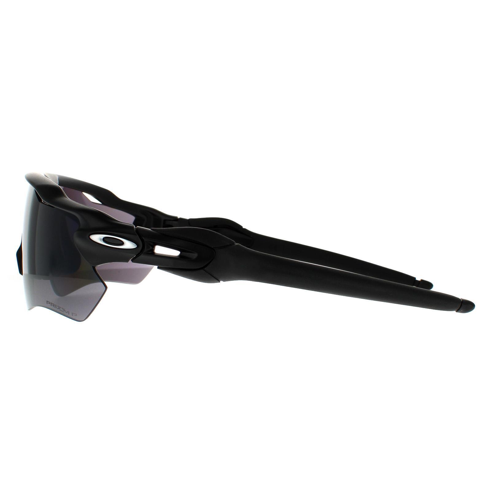 Oakley Wrap Mens Matte Black Prizm Black Polarized Sunglasses 3/4