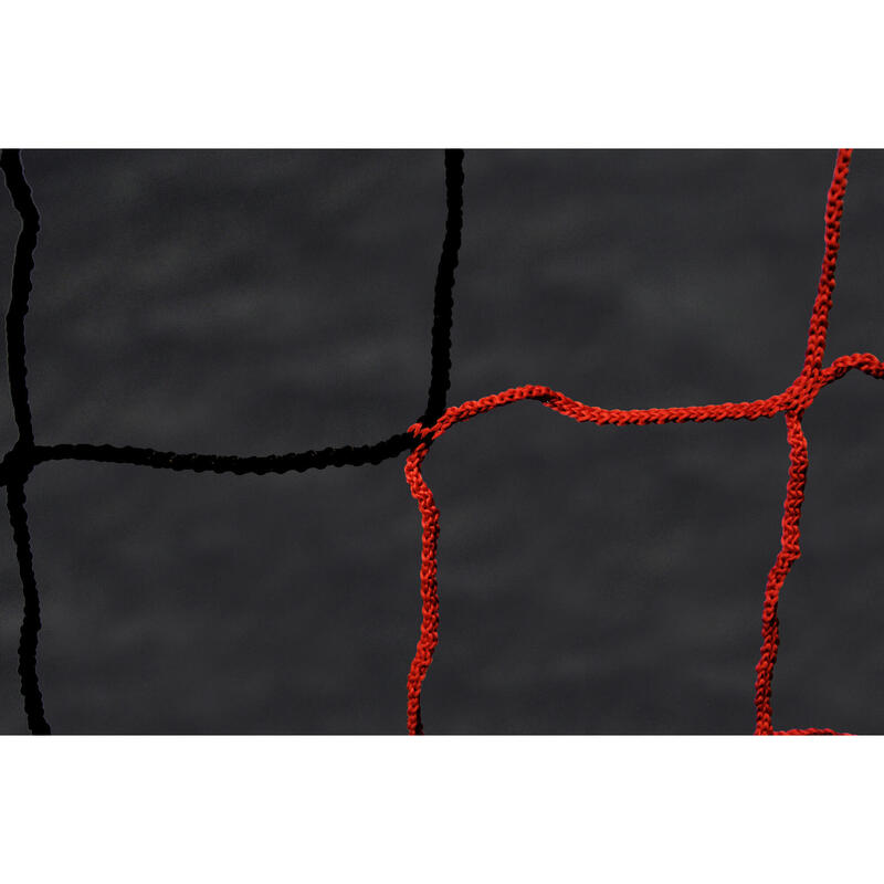 Rete da calcio a 11 (7,32 x 2,44 m) - Nero / Rosso