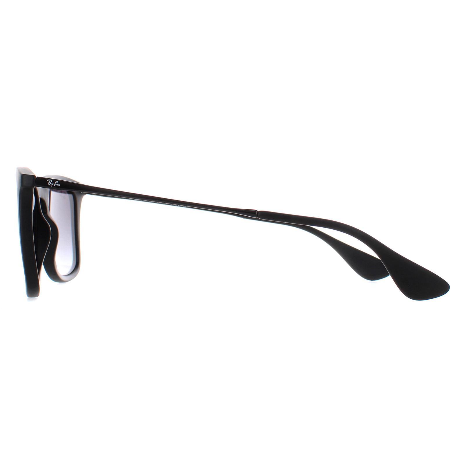 Ray-Ban Rectangle Unisex Black Rubber Grey Gradient Sunglasses 3/4
