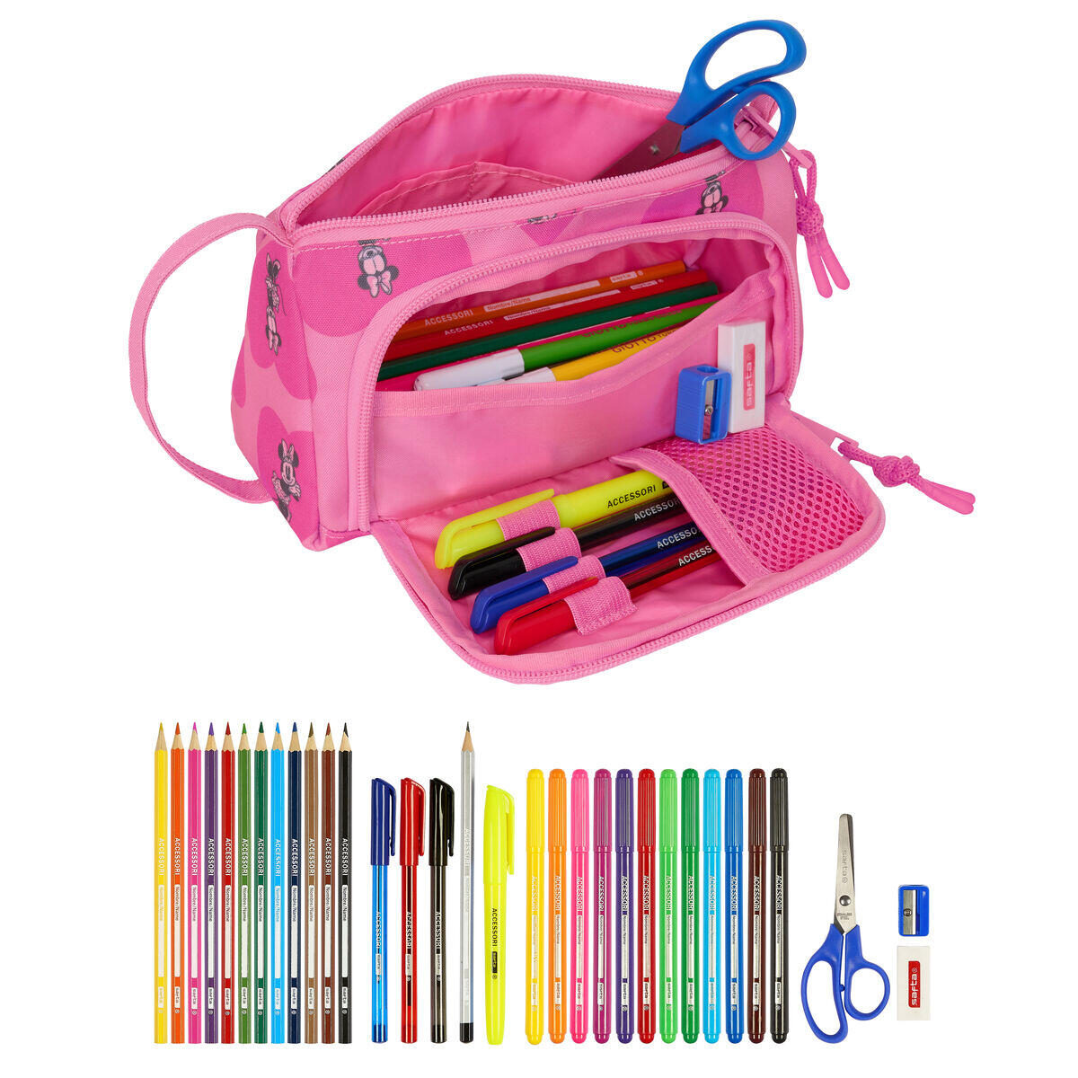 Estuche Escolar con Accesorios Minnie Mouse Loving 2/4