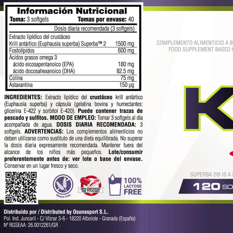 Aceite de Krill - 120 Softgels de MM Supplements