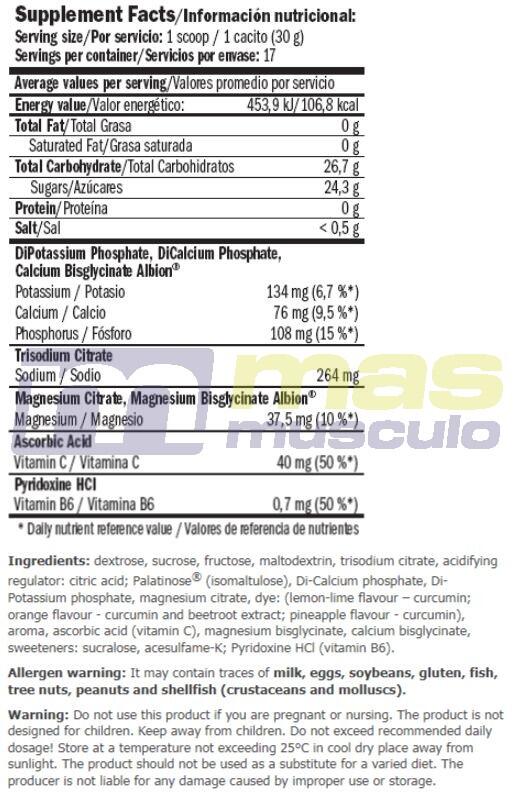 IsoLyte Energy Sport Drink - 510g Mangue de Amix Nutrition 4/4