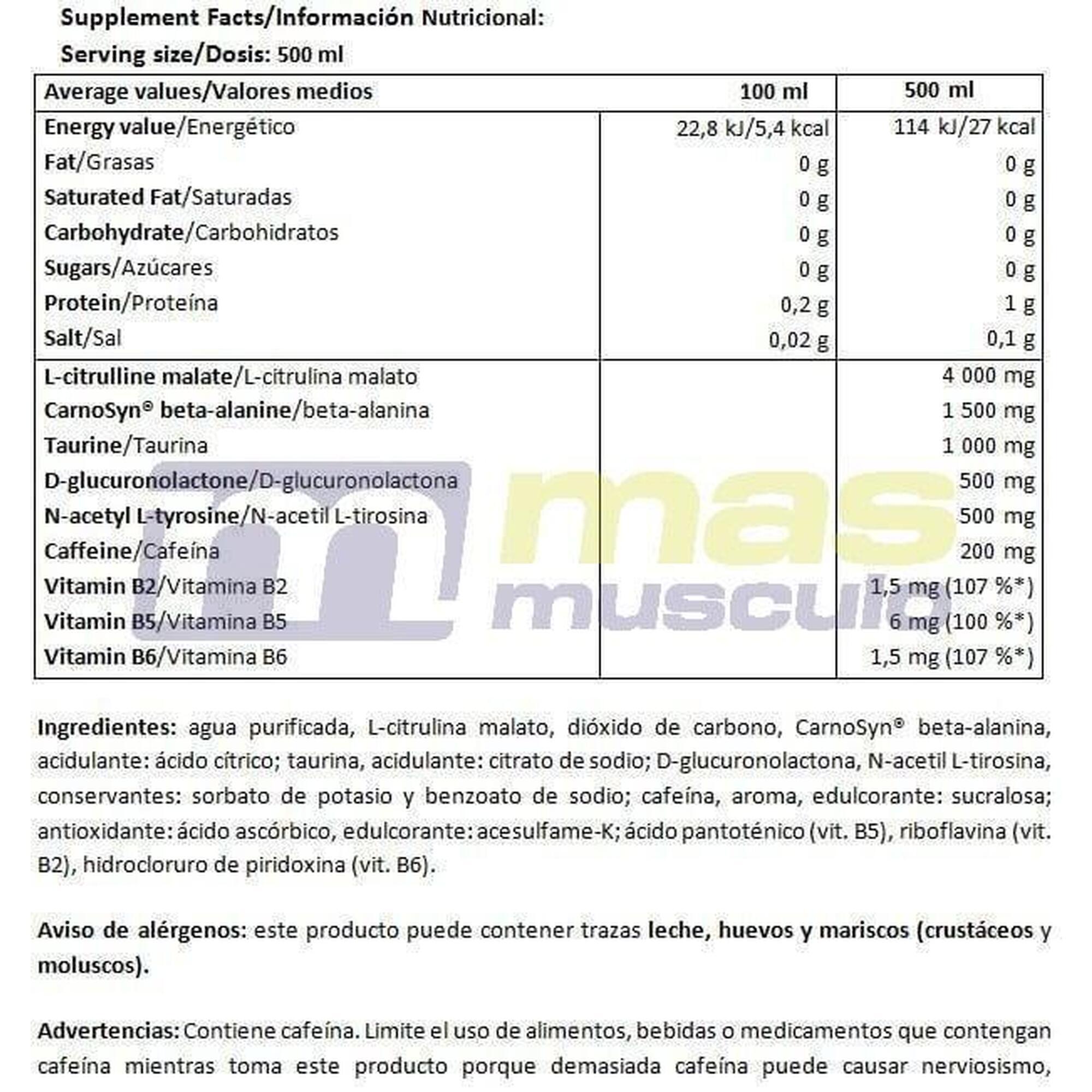 CellUp Pre-Workout Drink - 500ml Cereza AmiXpro® series