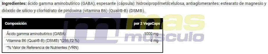 GABA 500mg - 60 Capsules Végétales de VitoBest 5/5