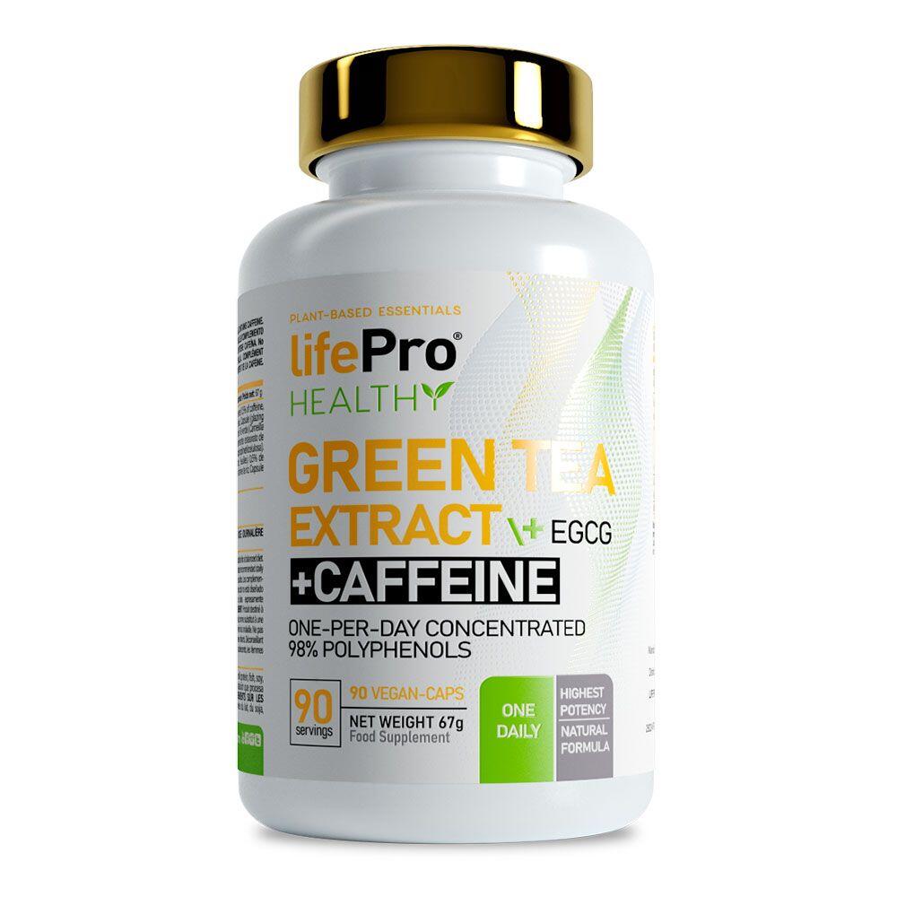 LIFE PRO NUTRITION Groene thee-extract + EGCG + cafeïne - 90 LifePRO veganistische capsules