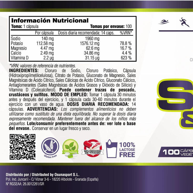 Salts & Electrolytes (Sales y Electrolitos) - 100 Cápsulas Vegetales de MM Suppl