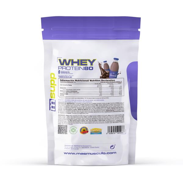 Whey Protein80 - 1Kg CHOCOLAT MASmusculo