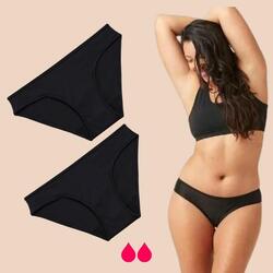 Pack 2 Braguita de Bikini Menstrual Flujo 2 Tampones