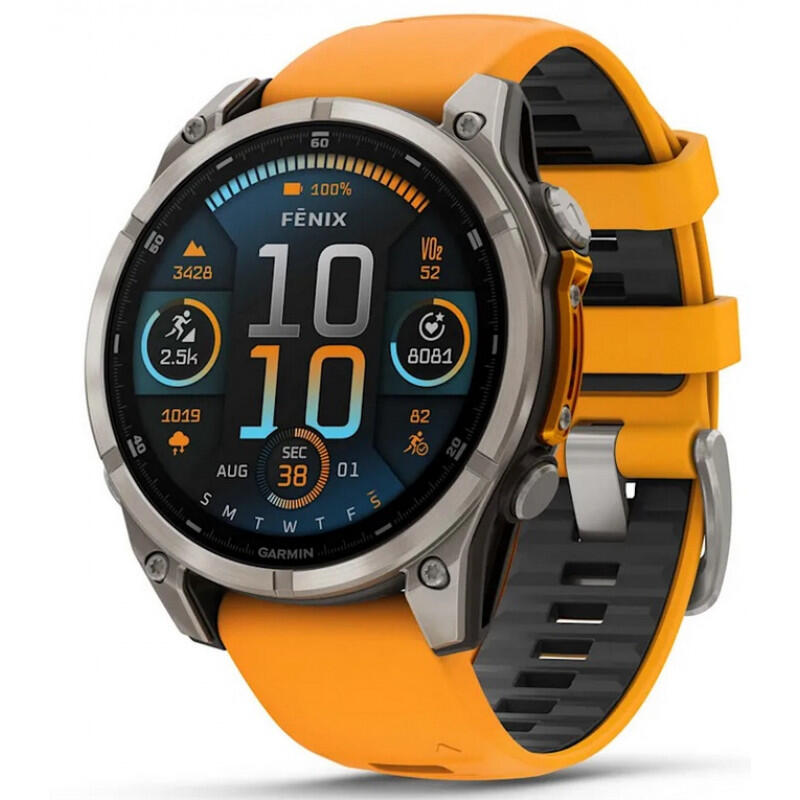 Montre GPS Multisports Garmin Fenix 8 47mm SAPPHIRE AMOLED Titanium