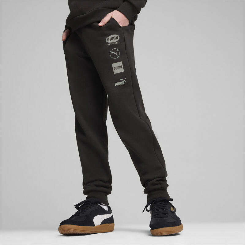 Pantaloni grafici PUMA POWER per ragazzi PUMA Black