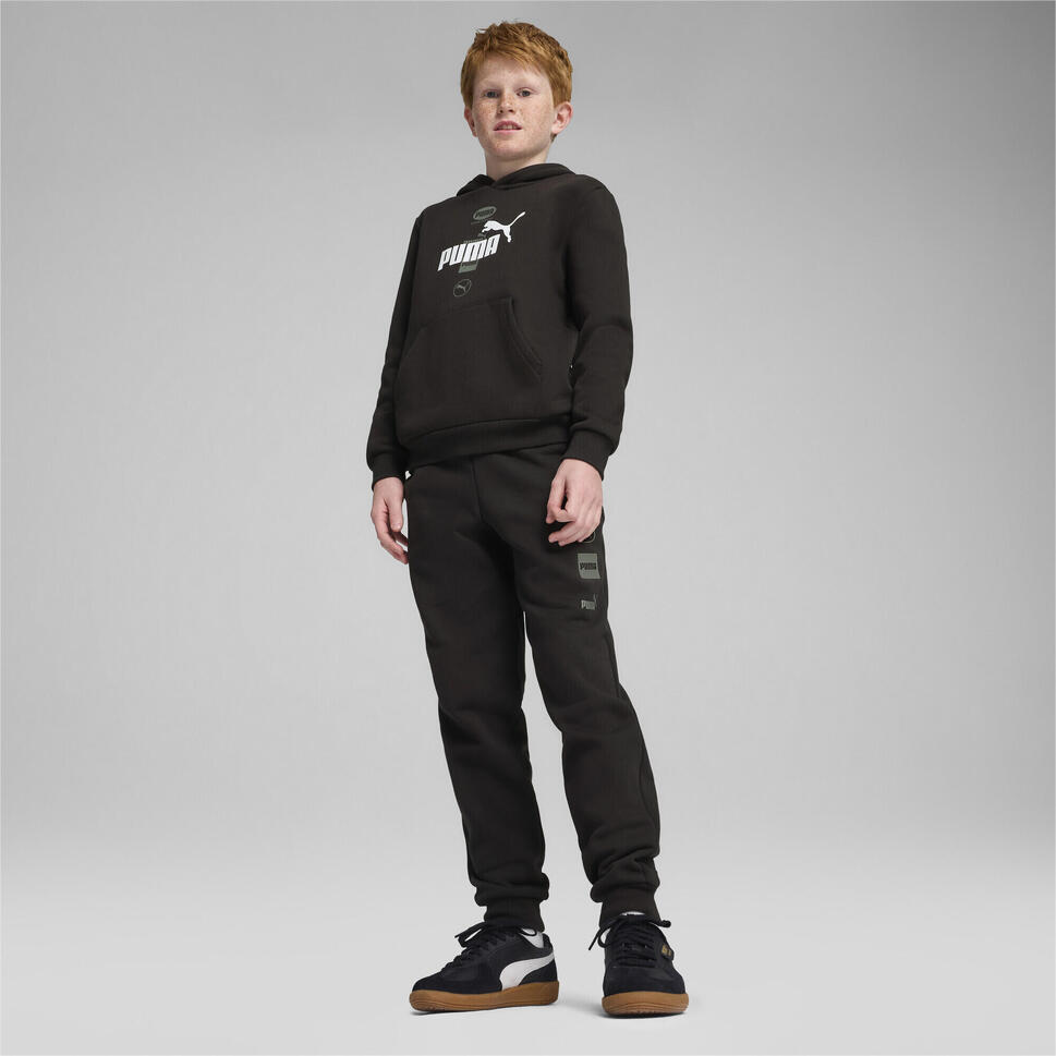 Młodzieżowe spodnie z grafiką PUMA POWER PUMA Black