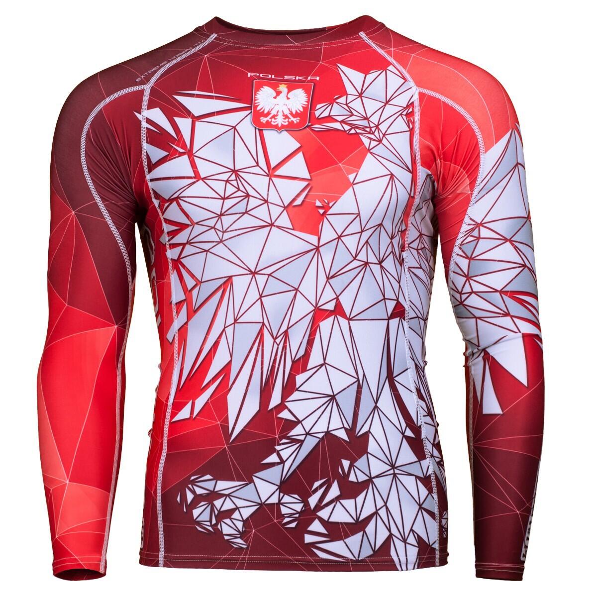 Rashguard a maniche lunghe da uomo MMA EXTREME HOBBY POLAND red 1/7