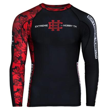 Rashguard Langarm für Herren MMA EXTREME HOBBY RED WARRIOR