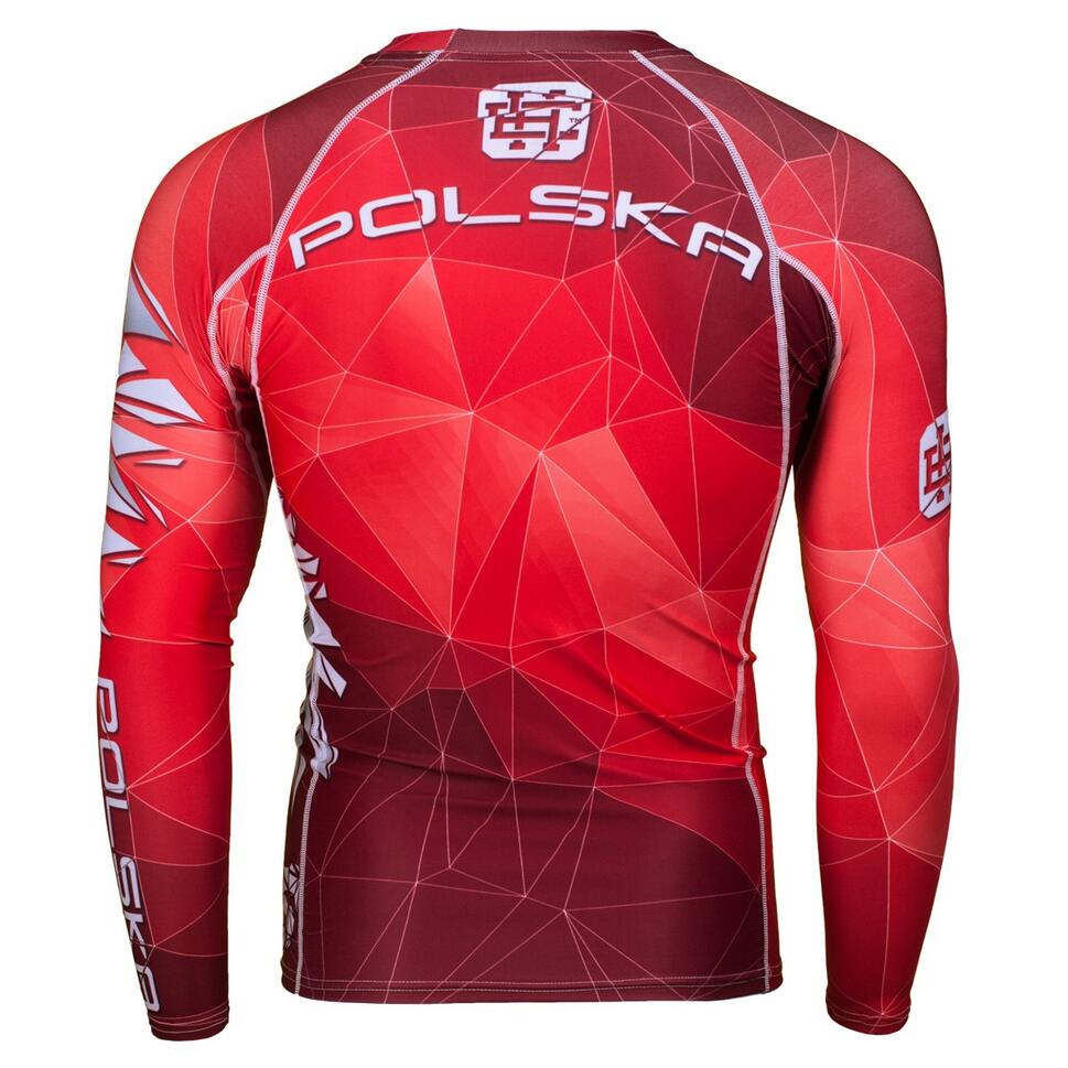 Koszulka sportowa męska Rashguard do MMA EXTREME HOBBY POLAND red