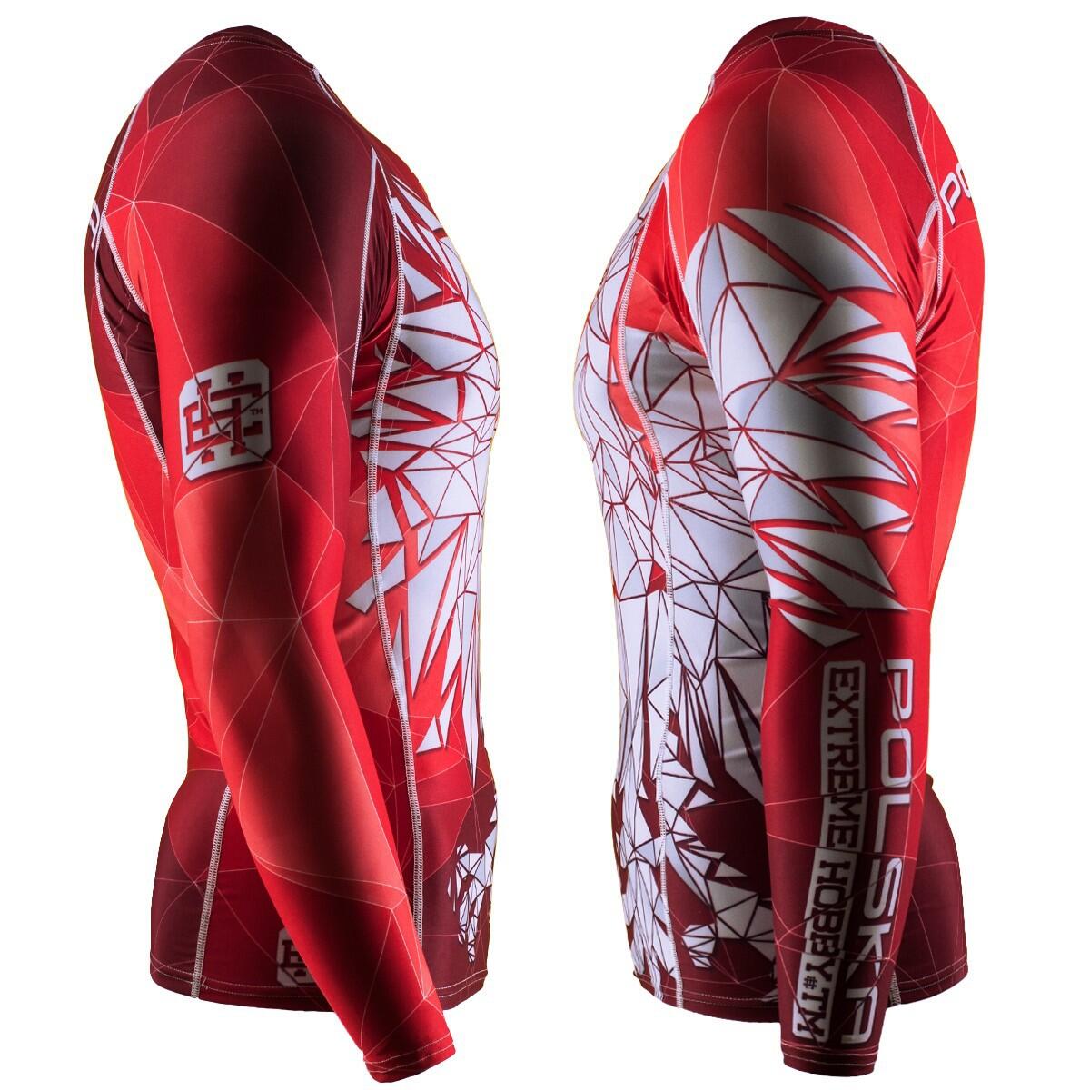 Rashguard a maniche lunghe da uomo MMA EXTREME HOBBY POLAND red 3/7