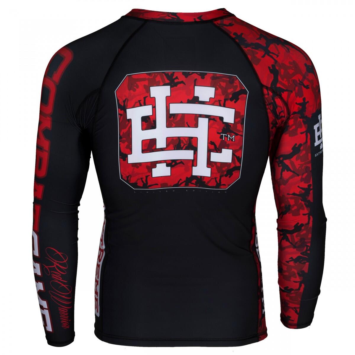 Langarm rashguard voor heren voor MMA EXTREME HOBBY RED WARRIOR 3/6