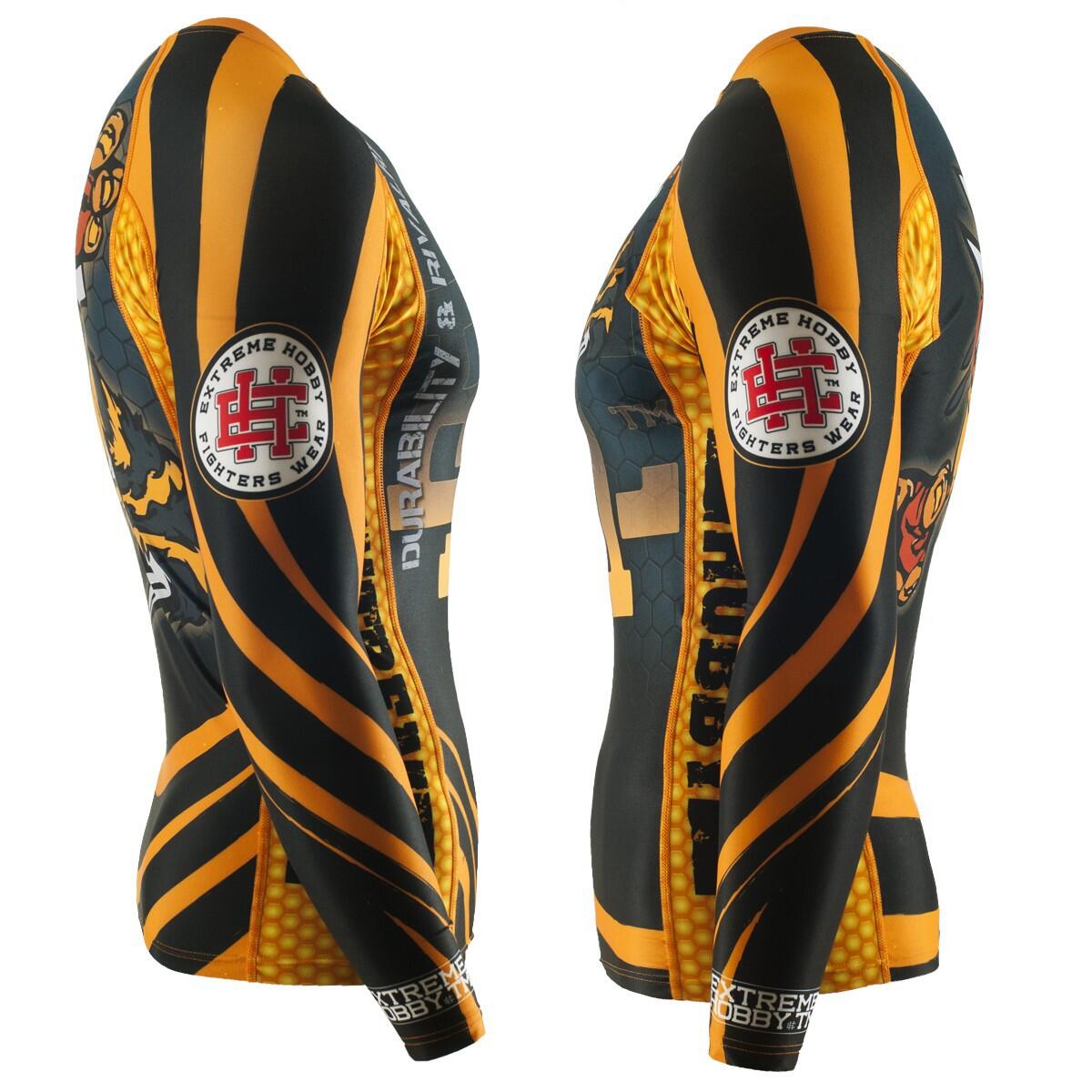 Rashguard a maniche lunghe da uomo MMA EXTREME HOBBY ANGRY WASP 4/7