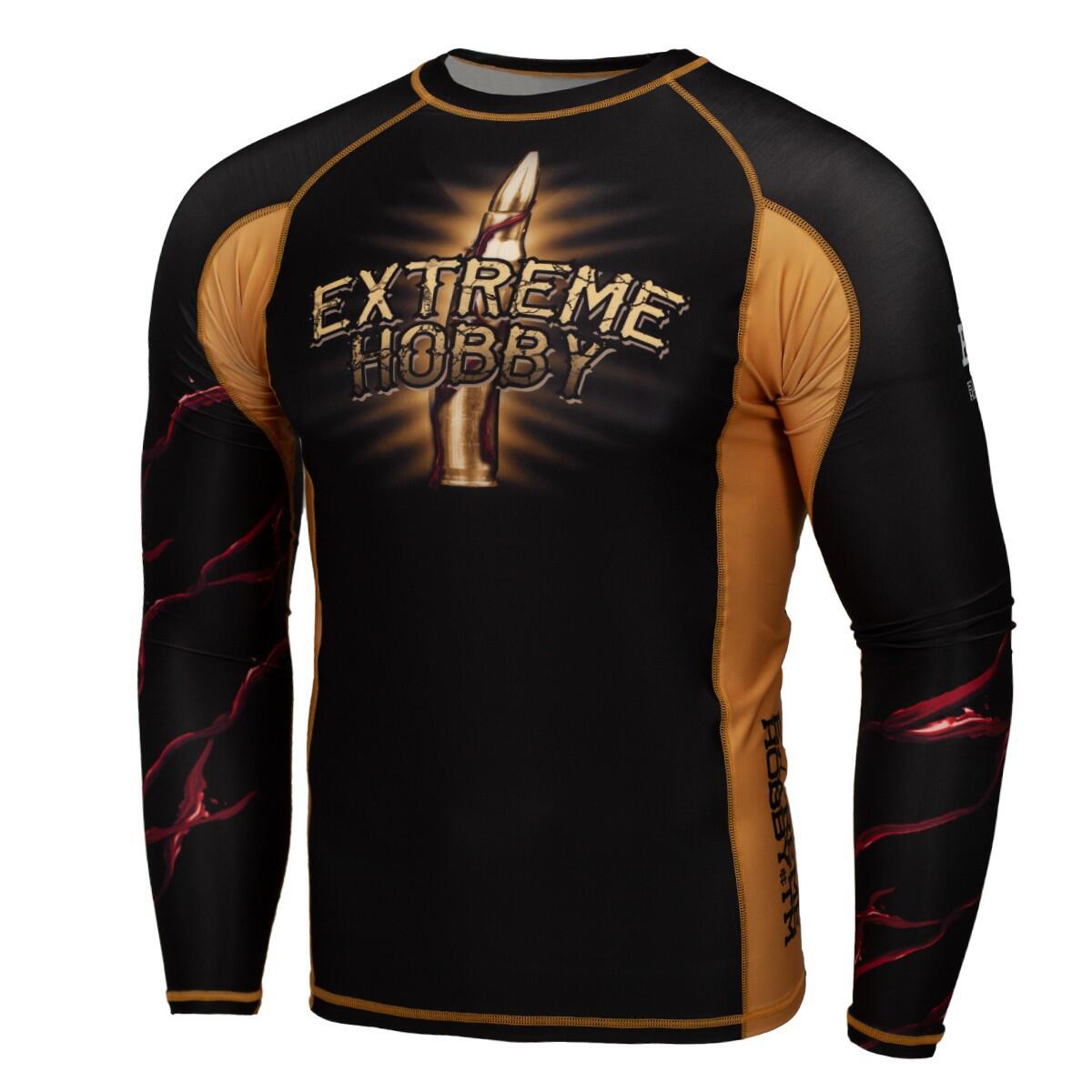 Rashguard de manga comprida para homem mma extreme hobby santa muerte