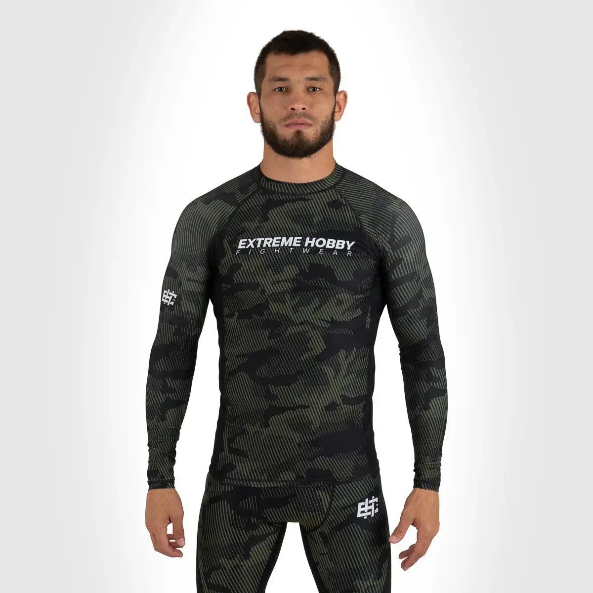 Rashguard à manches longues pour homme MMA EXTREME HOBBY HAVOC 3/8